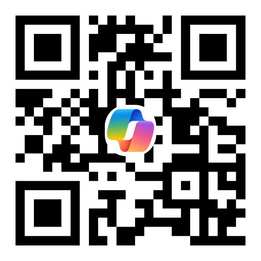 Scan the QR code to download the Microsoft 365 Copilot mobile app